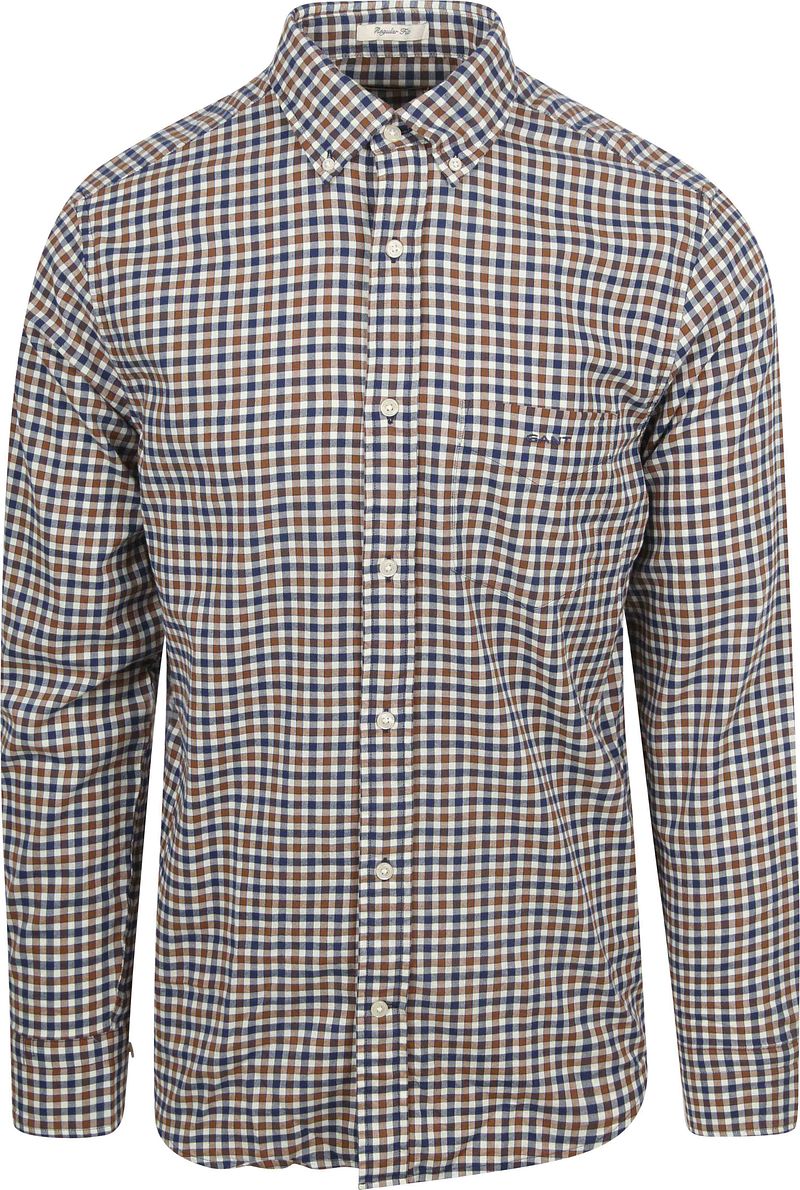 Gant Hemd Twill Gingham Multicolour - Größe M günstig online kaufen