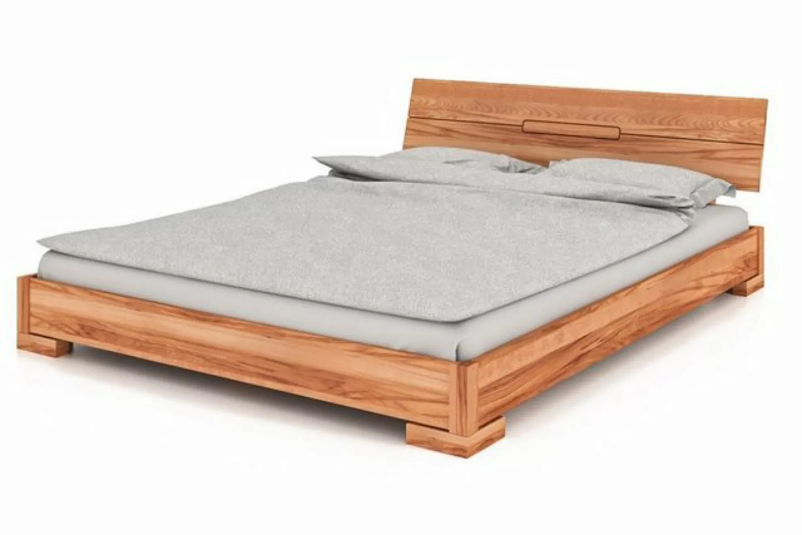 byoak Bett VENTO E-9 160 x 220 aus Massivholz, mit Holzkopfteil, Naturgeölt günstig online kaufen