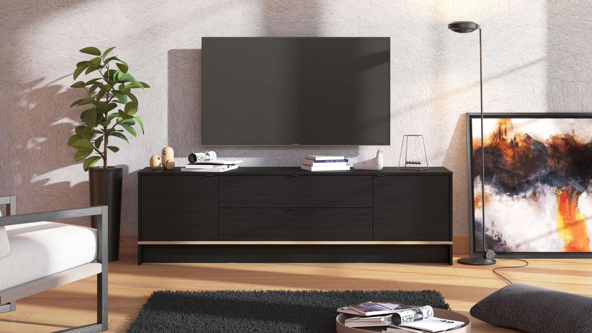 INOSIGN TV-Board "Lille Lowboard, Breite 182,5 cm, TV-Schrank, TV-Ständer, günstig online kaufen