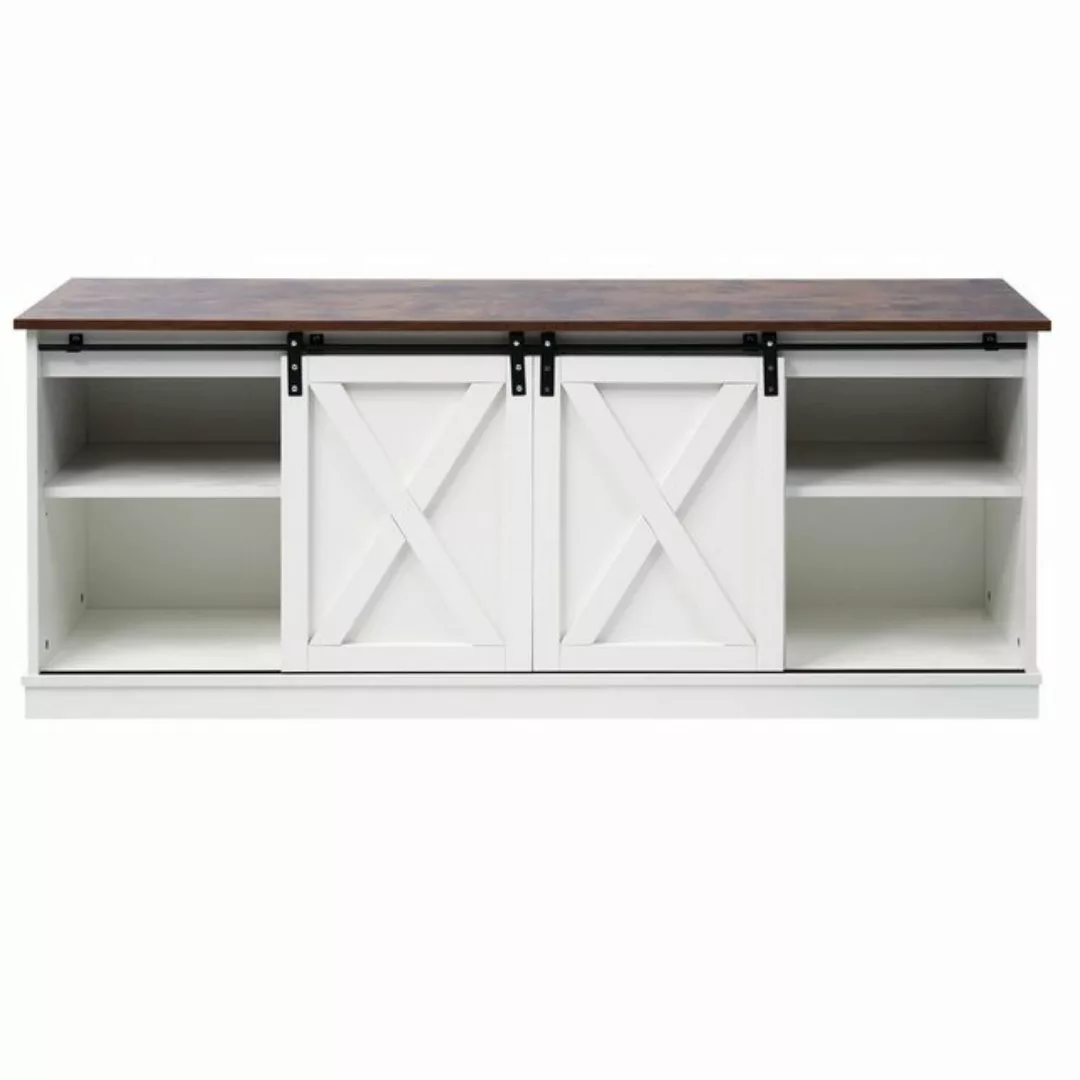 BlingBin TV-Schrank Sideboard (1-St) Schiebetüren, Anpassbare Regalböden, 1 günstig online kaufen