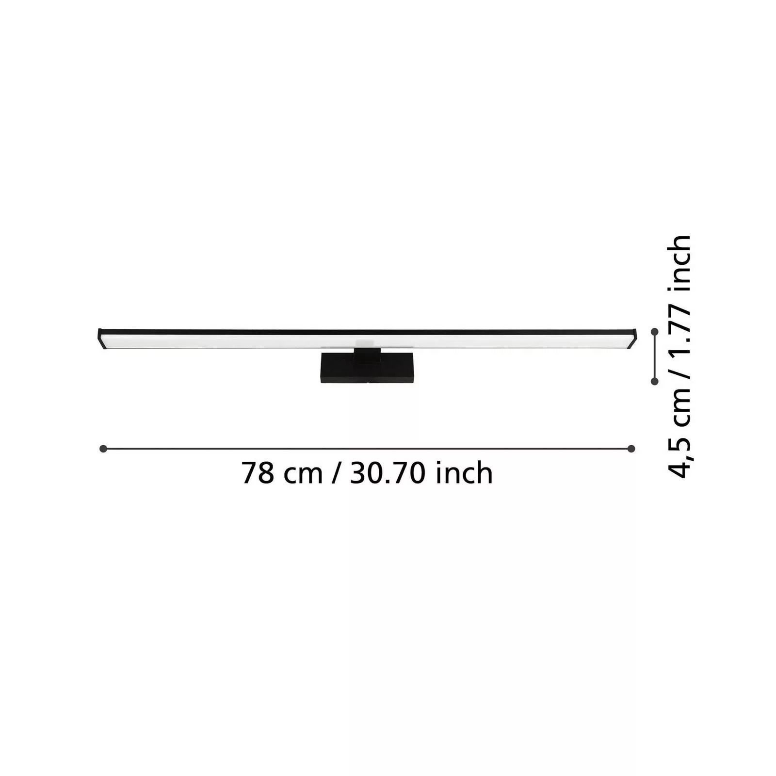 EGLO Spiegelleuchte »PANDELLA 1«, 1 flammig, Leuchtmittel LED-Modul   LED w günstig online kaufen