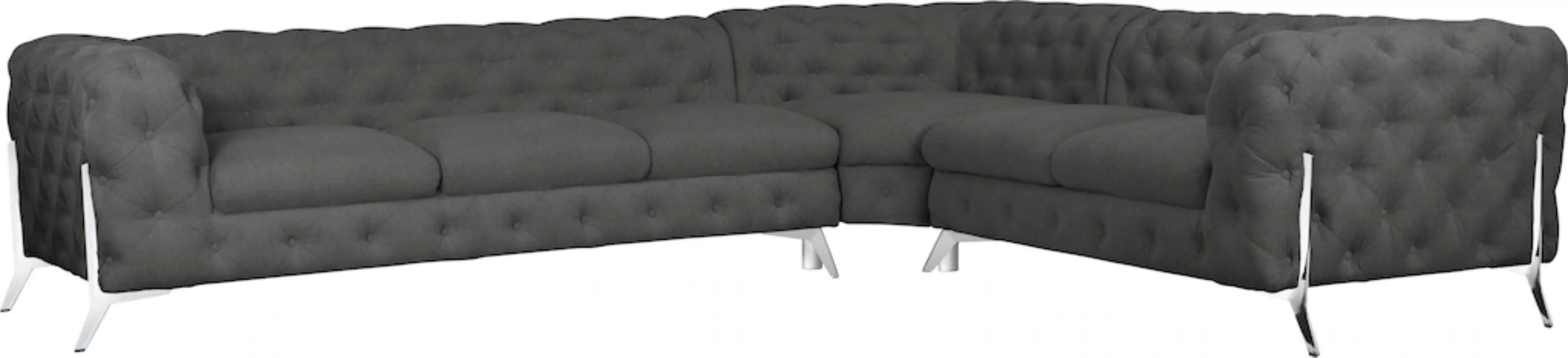 Leonique Chesterfield-Sofa "Amaury L-Form", großes Ecksofa, Chesterfield-Op günstig online kaufen