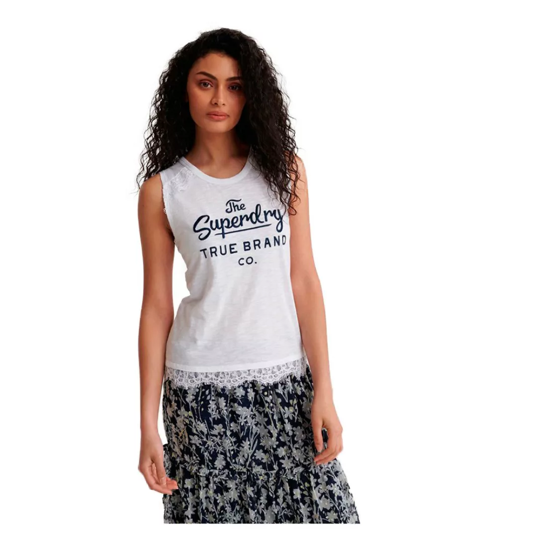 Superdry Jessica Graphic Ärmelloses T-shirt XS Chalk White günstig online kaufen