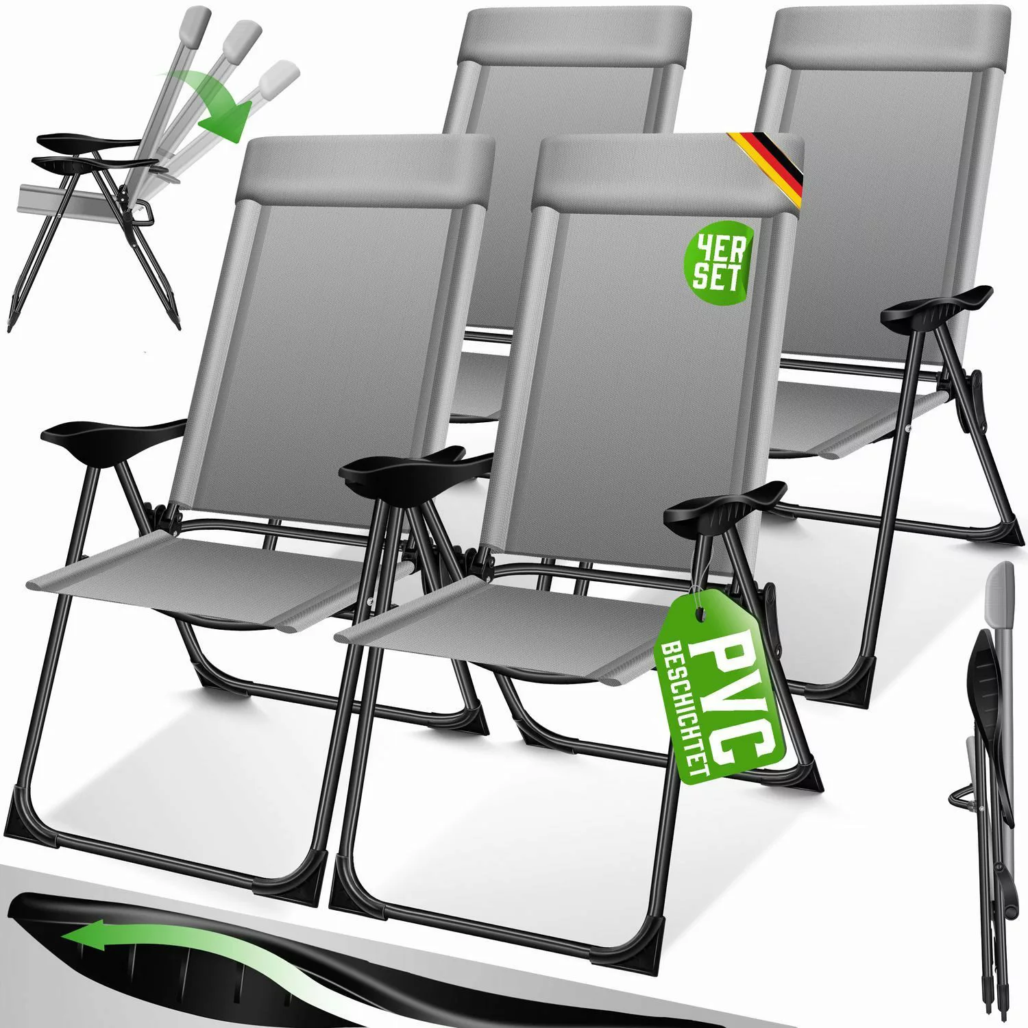 KESSER Gartenstuhl, 2er Set Gartenstuhl Hochlehner günstig online kaufen