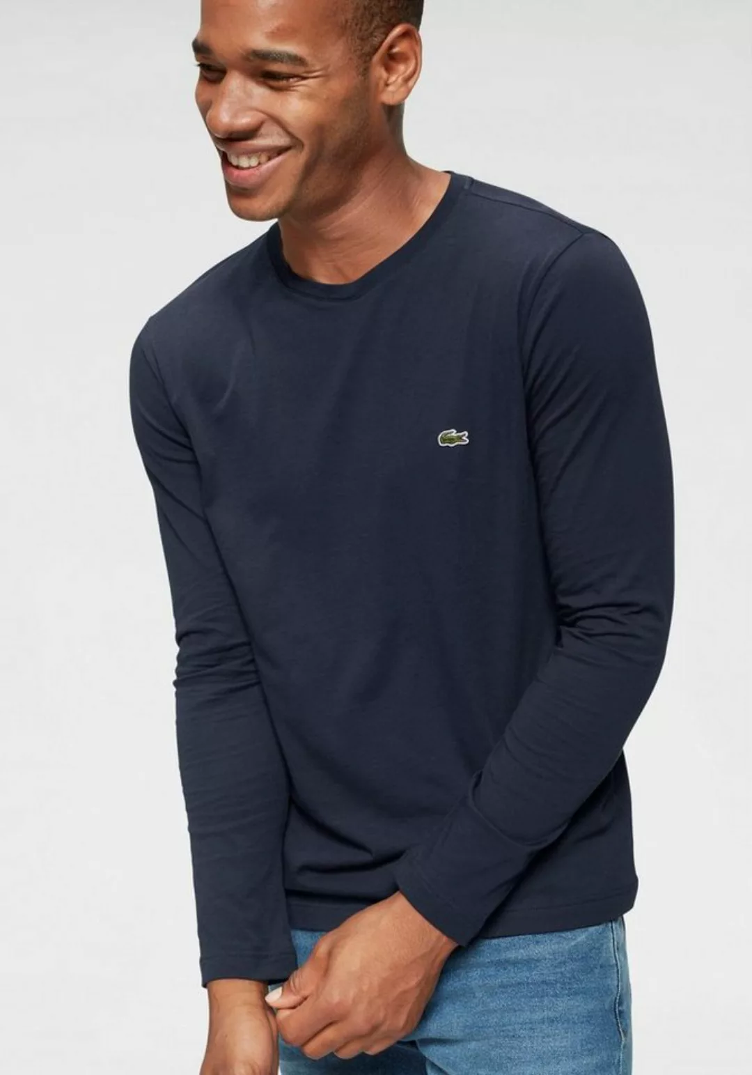 Lacoste Langarmshirt (1-tlg) mit Lacoste Logo auf der Brust günstig online kaufen