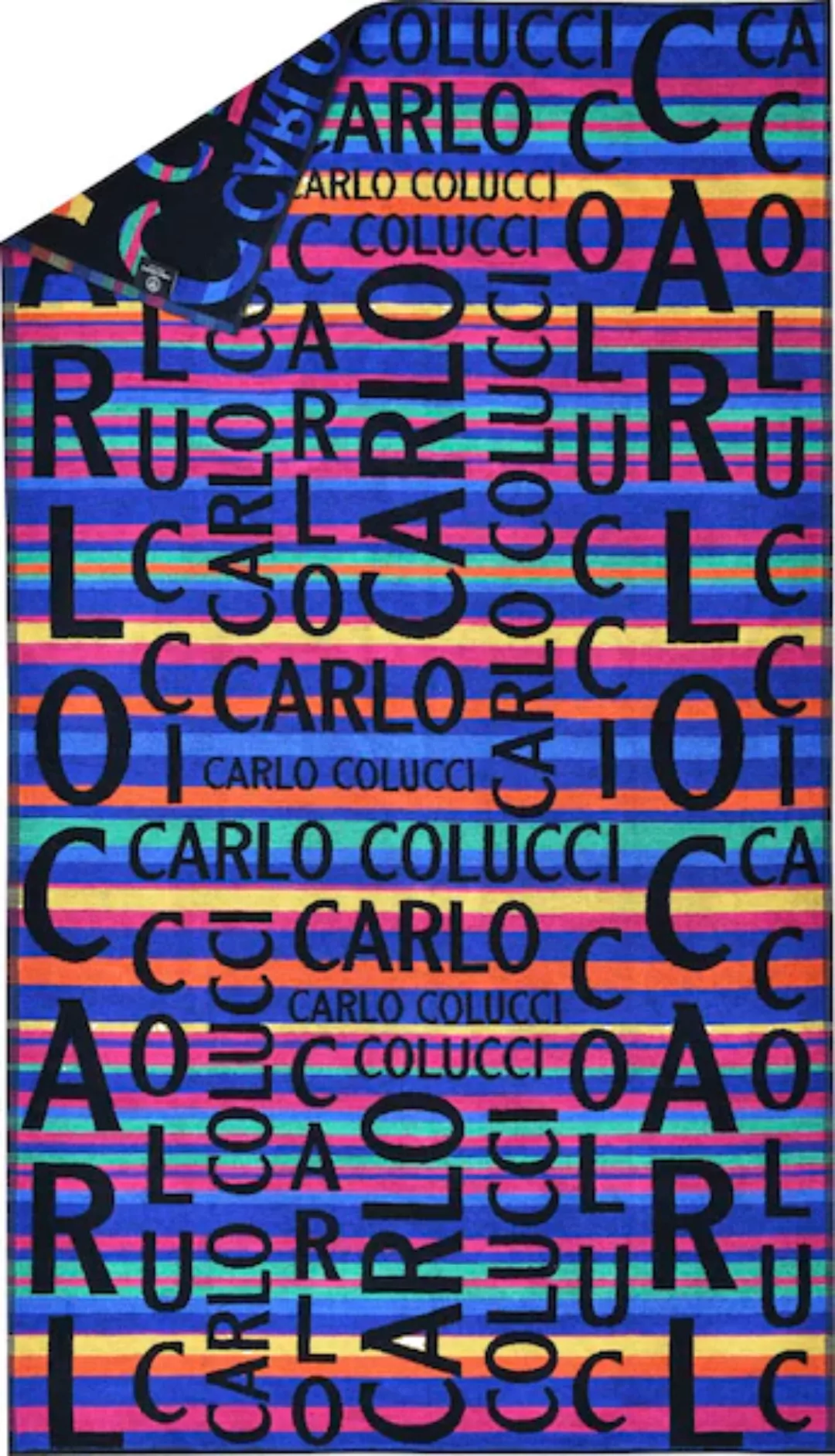CARLO COLUCCI Strandlaken Matteo pink/blau Gr. 100 x 180 günstig online kaufen