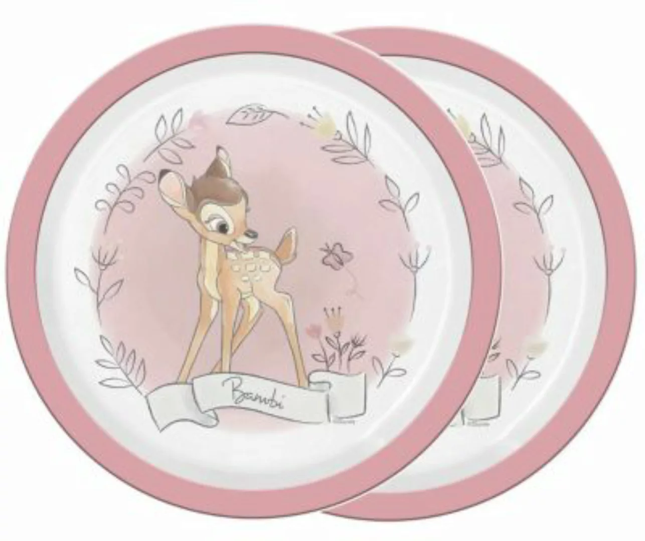 Geda Labels Teller Bambi Blumen 2er Set 21,5cm Kinderteller bunt günstig online kaufen