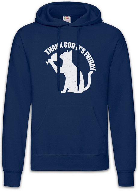 Urban Backwoods Hoodie Thank God It's Friday Cat Herren Hoodie TGIF Weekend günstig online kaufen