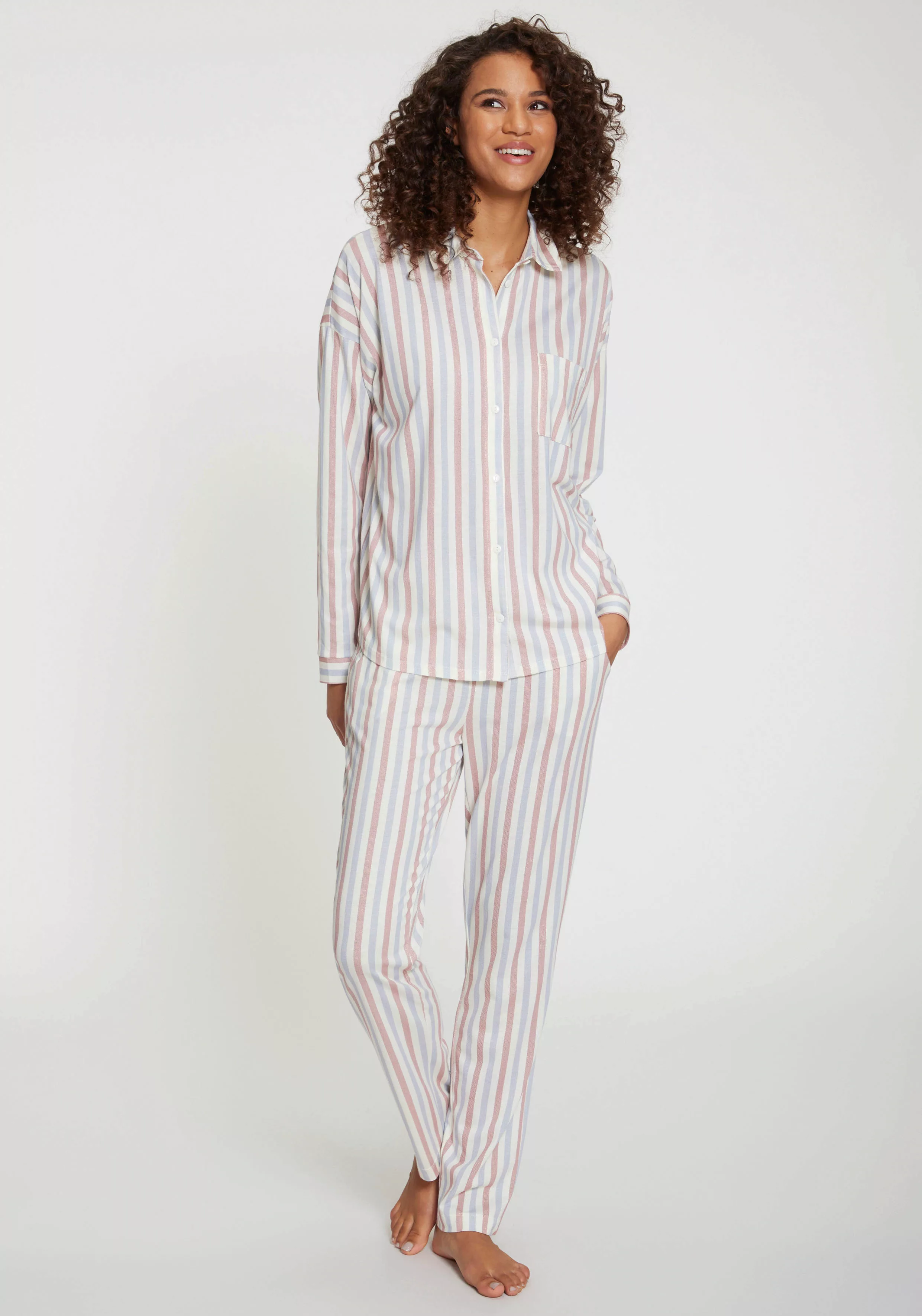 Vivance Dreams Pyjama, (2 tlg.), in klassischem Schnitt günstig online kaufen