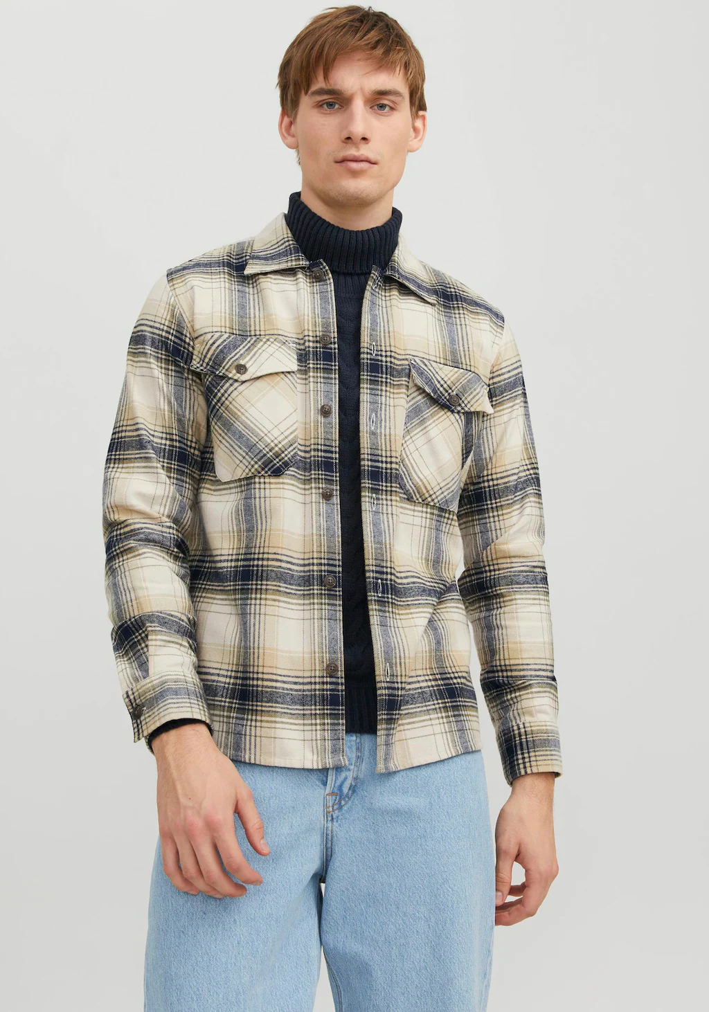 Jack & Jones Langarmhemd "JJEEDDIE OVERSHIRT LS NOOS" günstig online kaufen