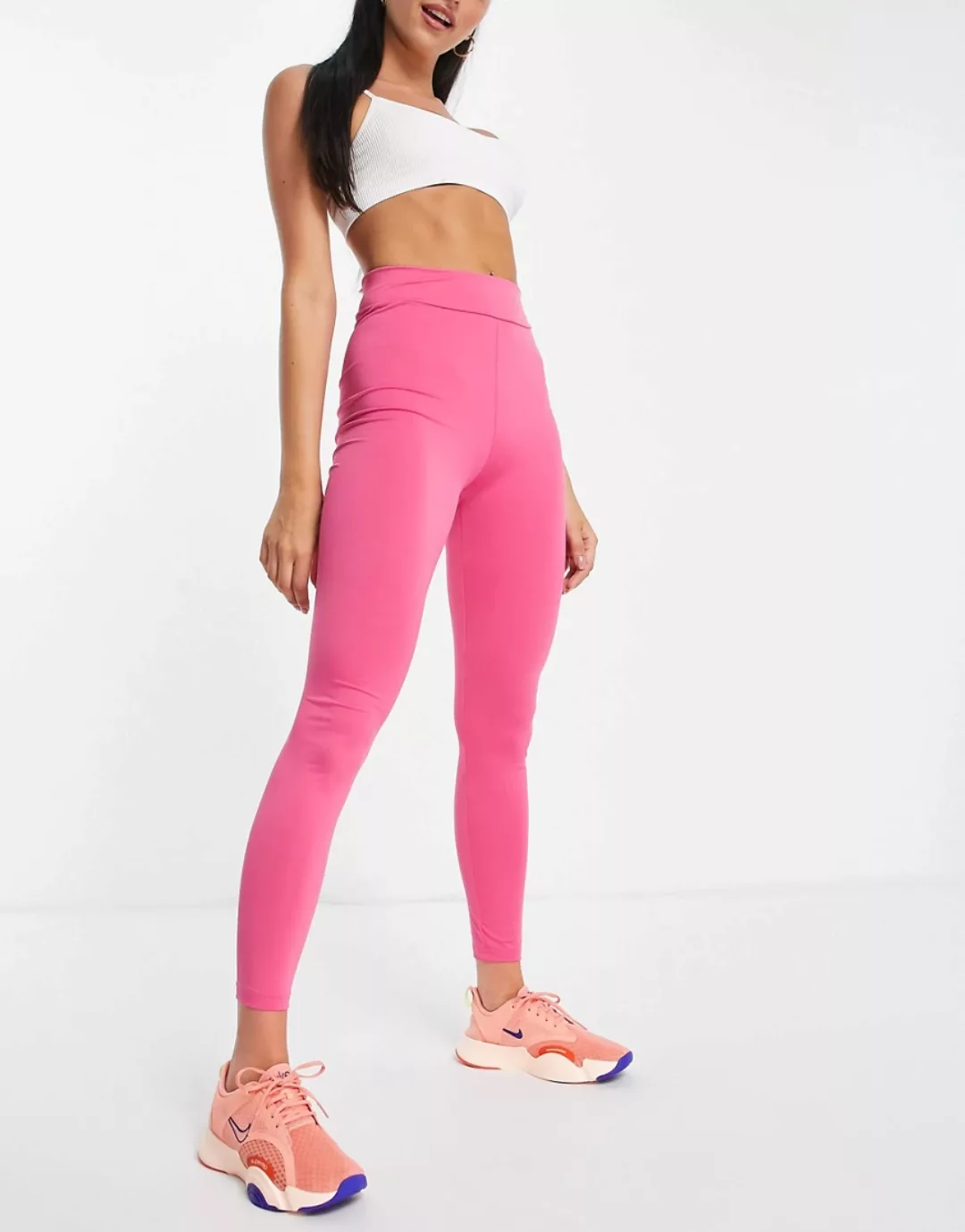 Threadbare Fitness – Sportleggings in Pink-Rosa günstig online kaufen