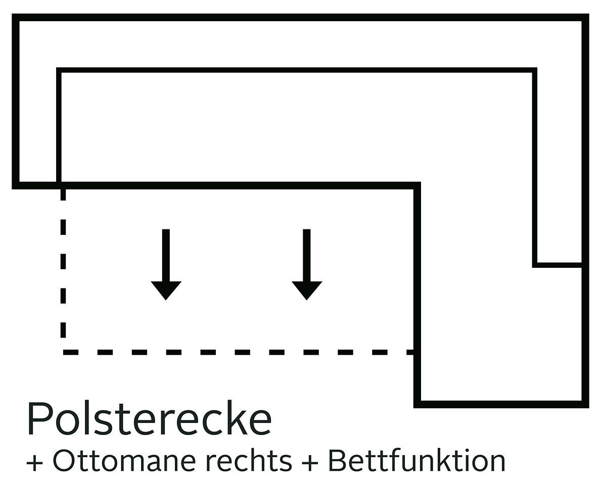 sit&more Ecksofa Alcudia L-Form, wahlweise mit Bettfunktion, inklusive Arm- günstig online kaufen