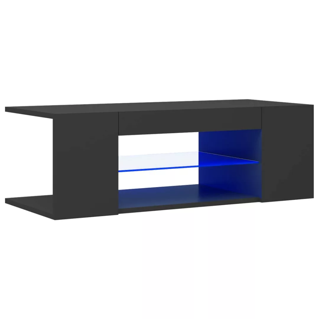 Tv-schrank Mit Led-leuchten Grau 90x39x30 Cm günstig online kaufen