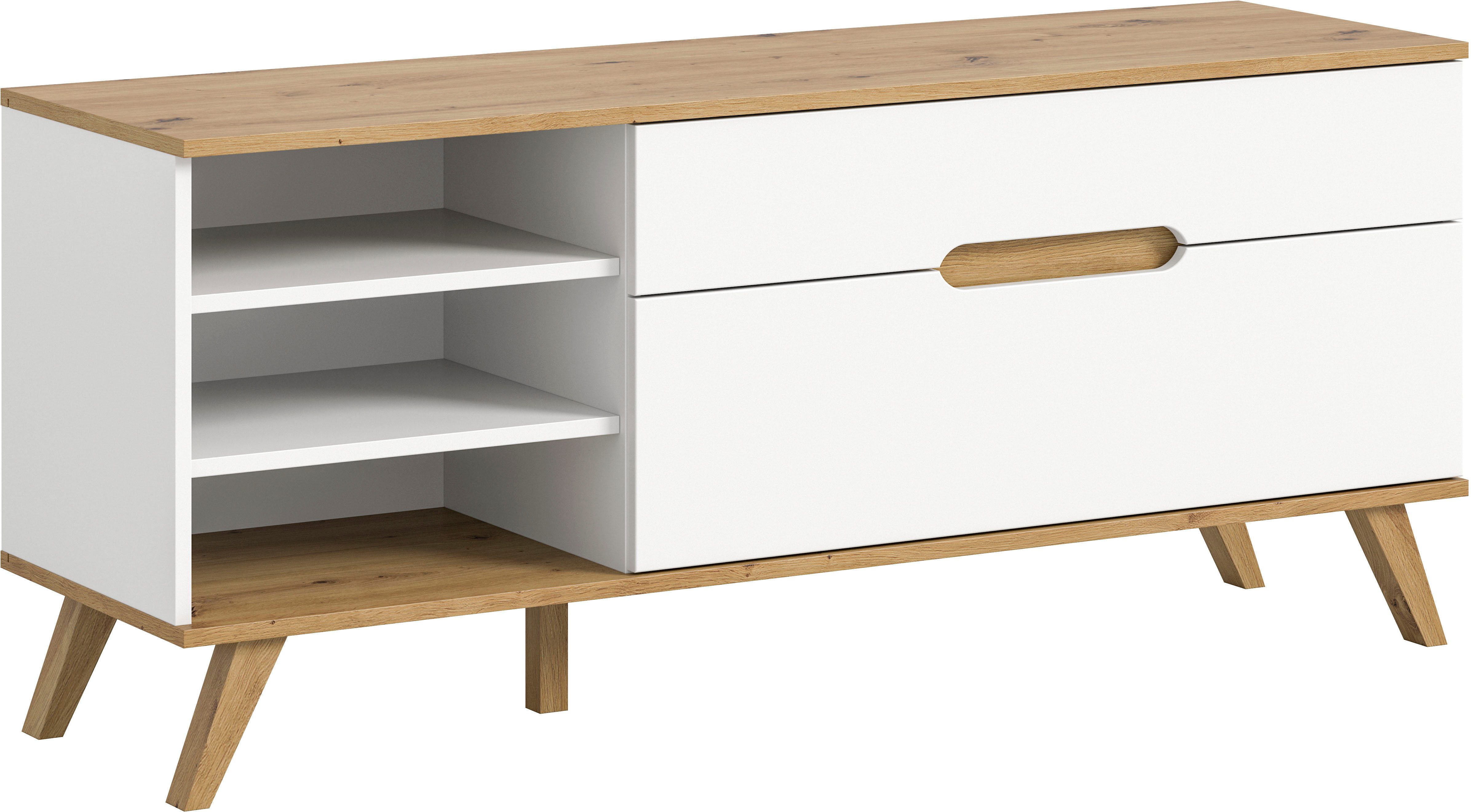 Home affaire Lowboard "Alesund, Breite 140 cm, 1 Klappe, 1 Schubkasten, kon günstig online kaufen