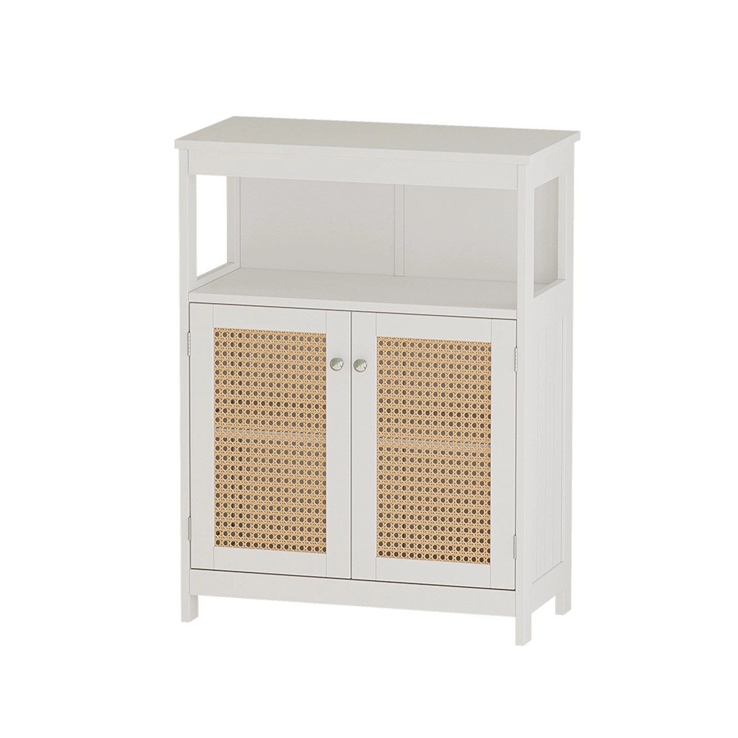 Vicco Midischrank Rosario Weiß 60 x 80 cm mit Türen und offenem Fach günstig online kaufen