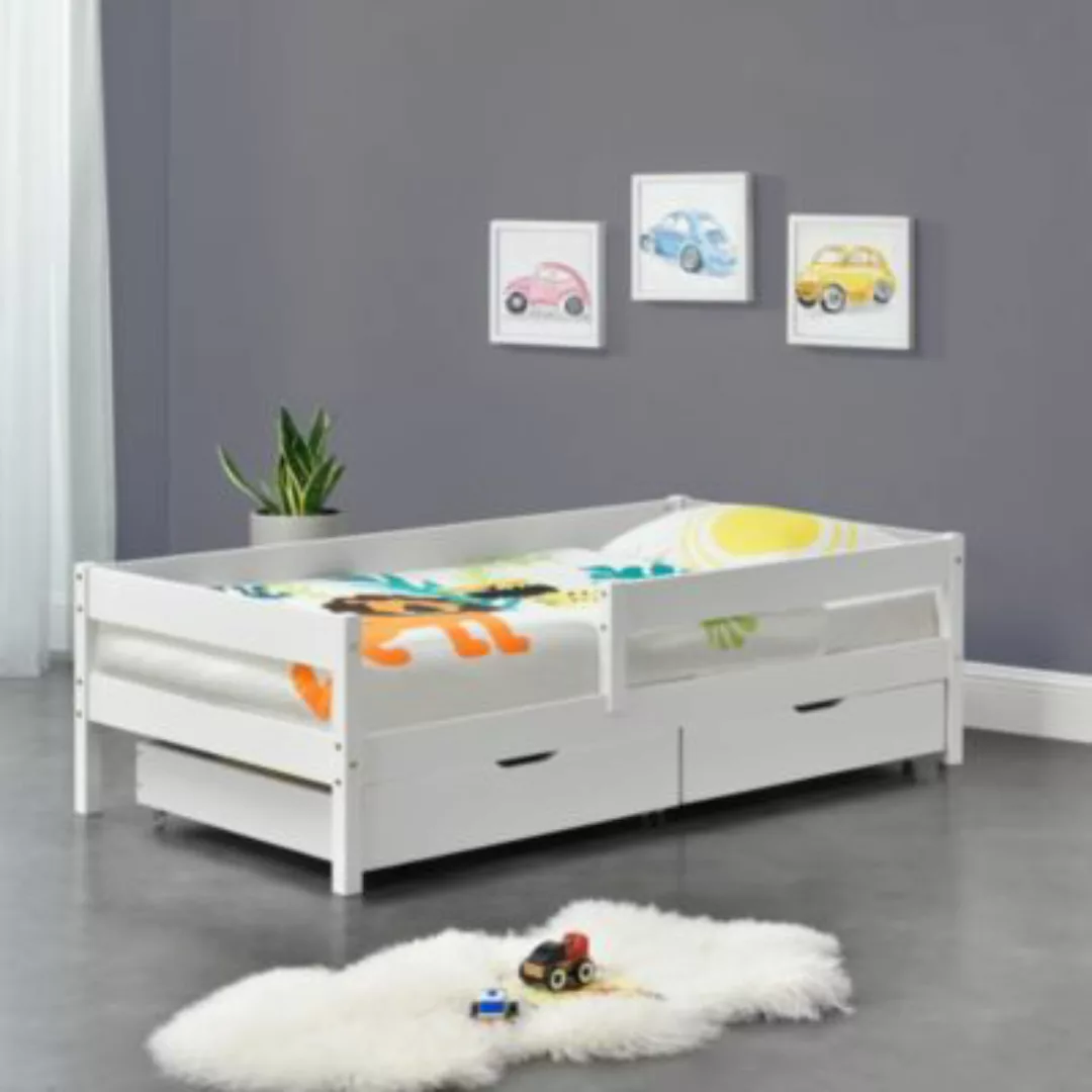 en.casa Kinderbett, »Borgarnes« Holzbett weiß 90x200cm günstig online kaufen