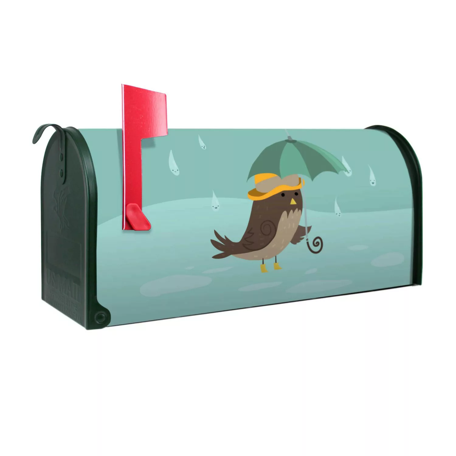 Banjado Amerikanischer Briefkasten Grün 48x22x16cm US Mailbox Letterbox Pos günstig online kaufen