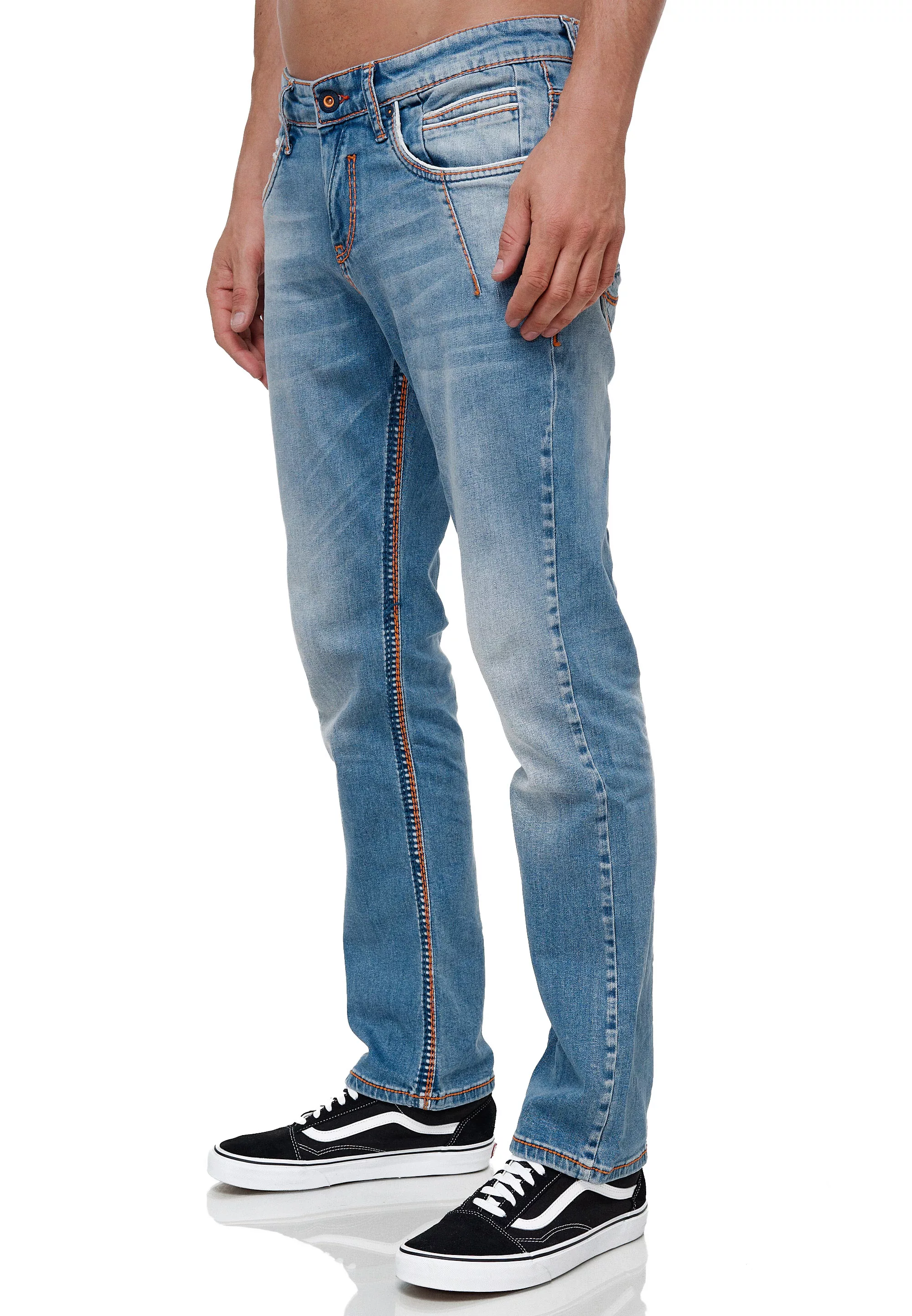 Rusty Neal Straight-Jeans, in modischer Used-Optik günstig online kaufen