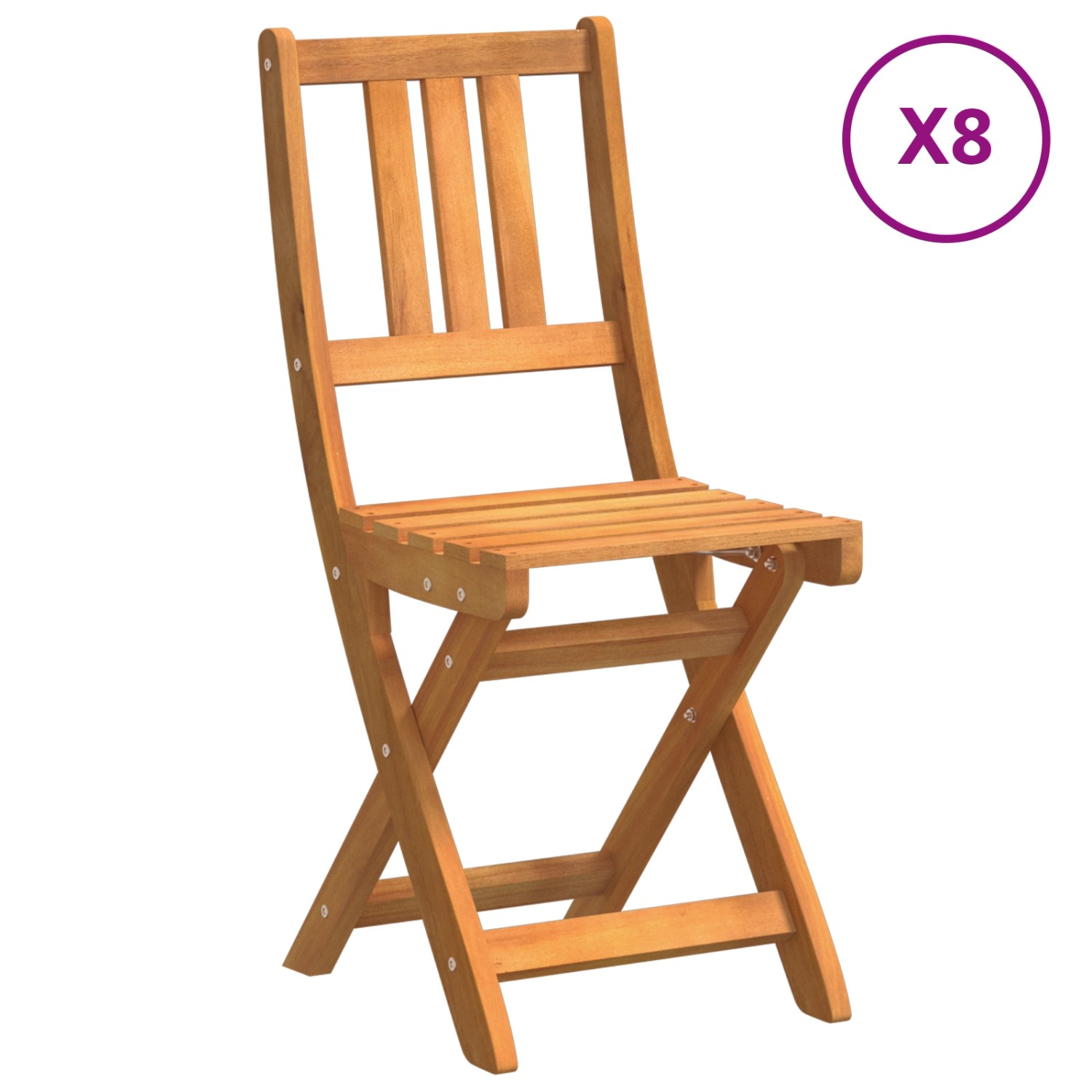 vidaXL Faltende Gartenstühle 8 Stck 36x46x86 cm Massivholz Akazie 3324842 günstig online kaufen