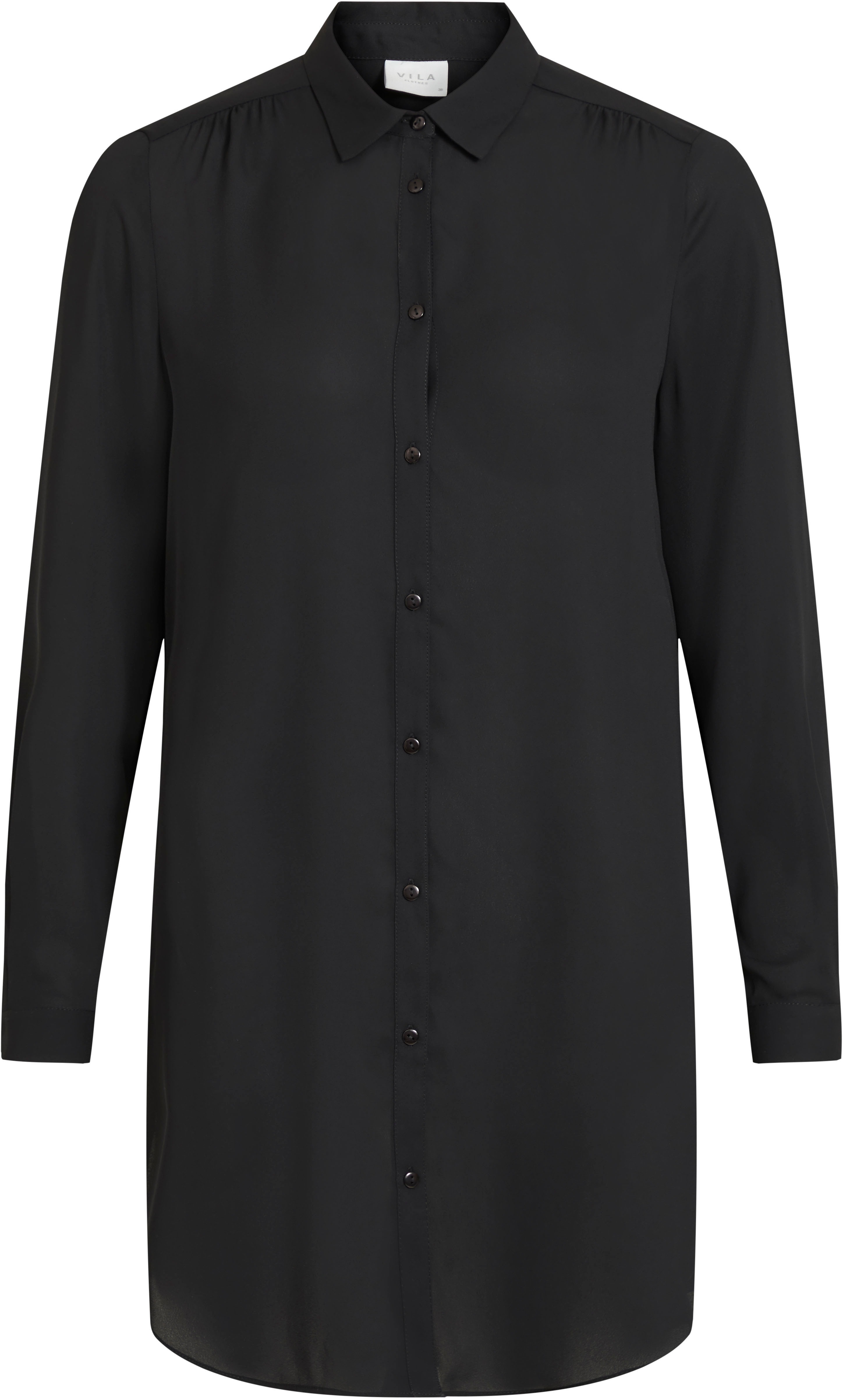 Vila Lucy Langärmliges Tunika-hemd Mit Knöpfen 44 Black günstig online kaufen