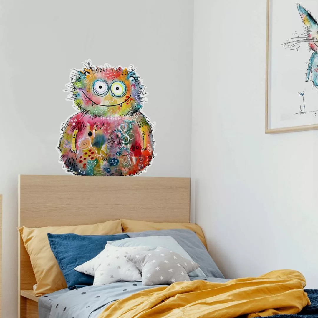 Wall-Art Wandtattoo "Lebensfreude Happy Monster", (Set, 1 St.), selbstklebe günstig online kaufen