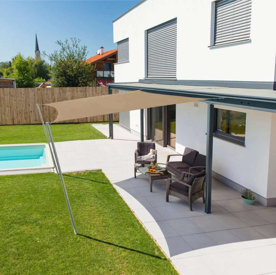 Windhager Sonnensegel "Cannes Quadrat", 3x3m, taupe günstig online kaufen