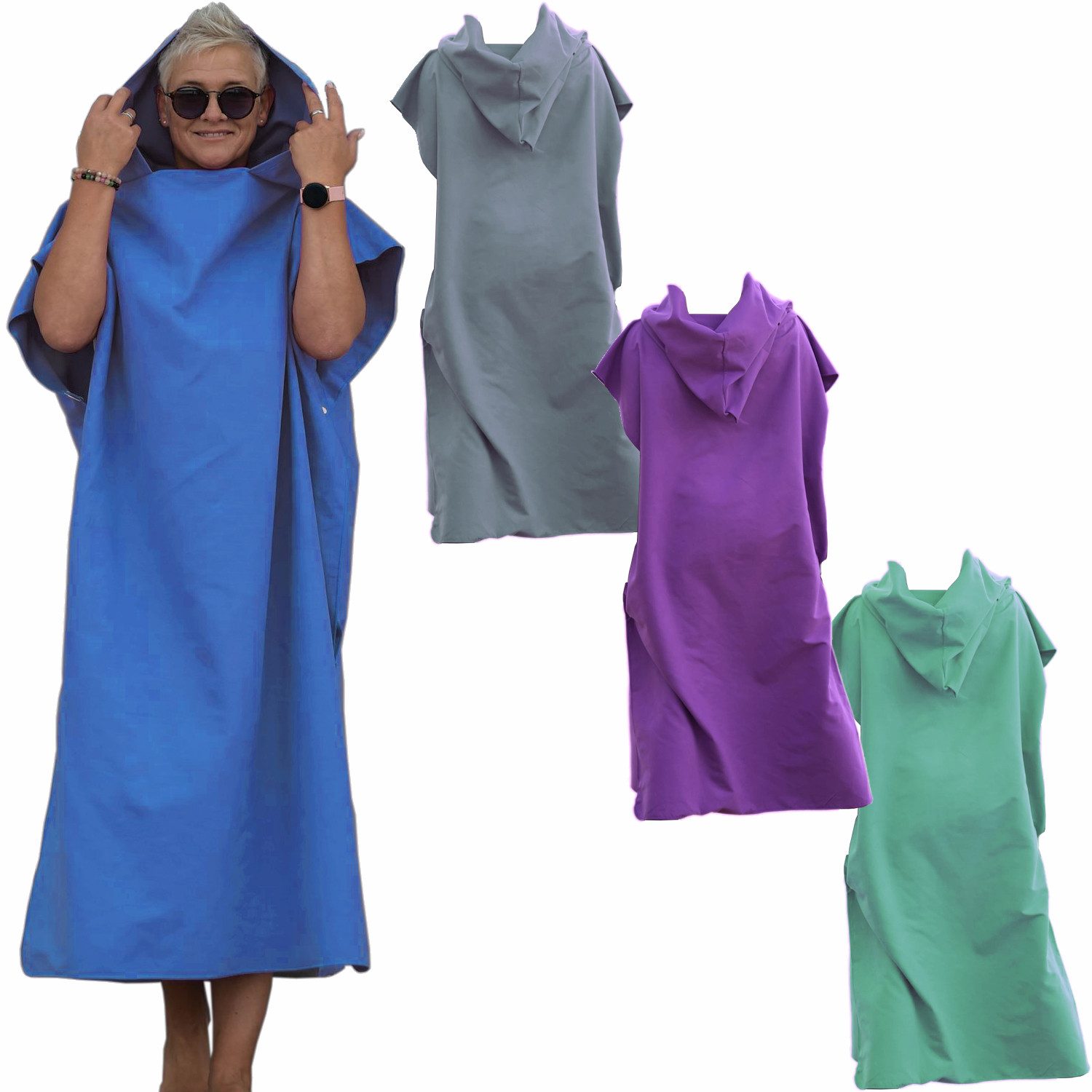 HEKERS Badeponcho Surfponcho aus Mikrofaser Badeponcho günstig online kaufen