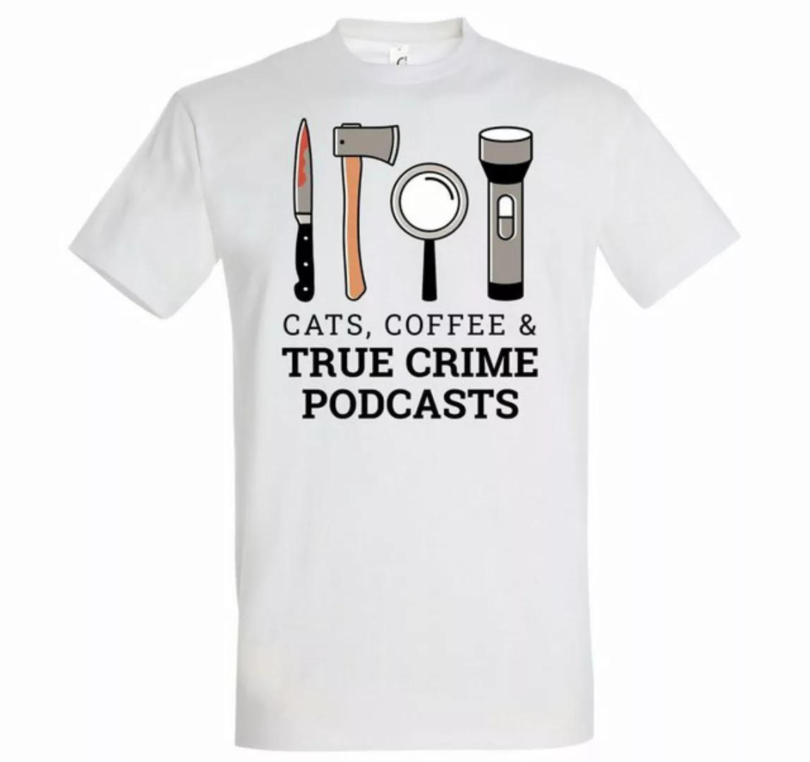Youth Designz T-Shirt CATS COFFEE & TRUE CRIME PODCASTS Herren Shirt Mit Lu günstig online kaufen