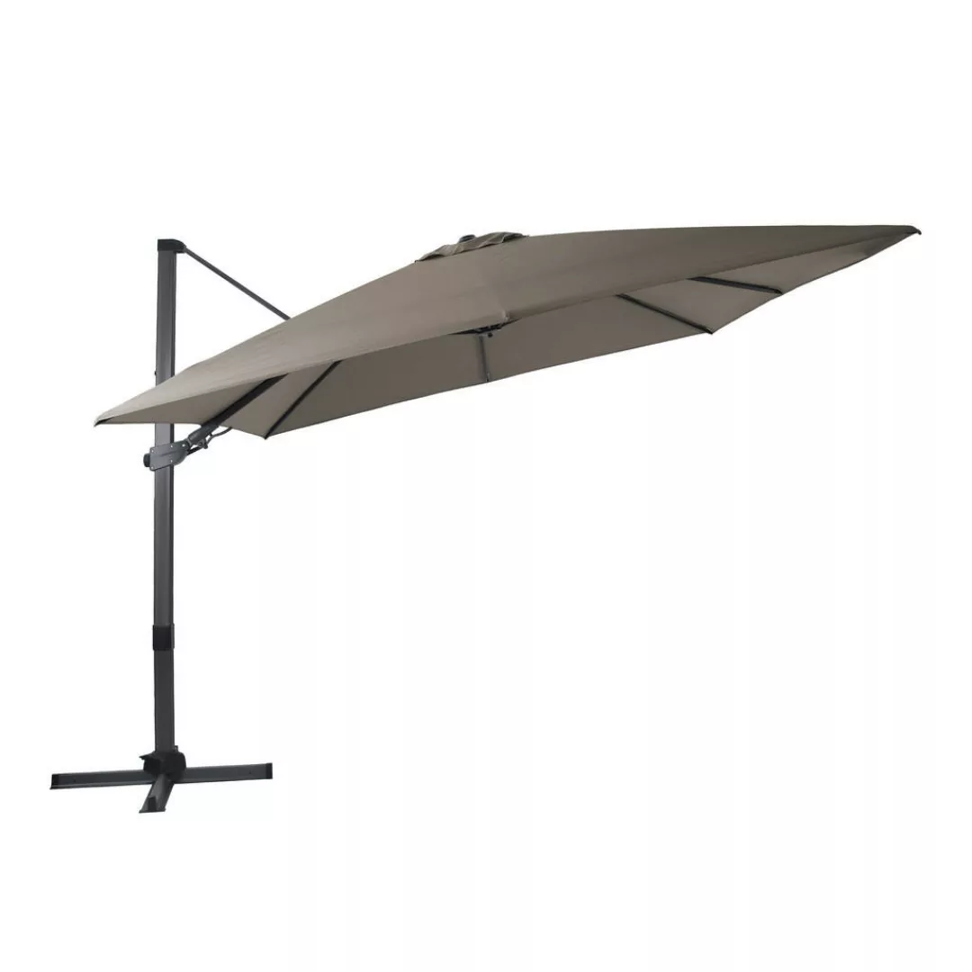 Axi Ampelschirm Apollo Premium 300 cm x 300 cm Anthrazit/Taupe günstig online kaufen