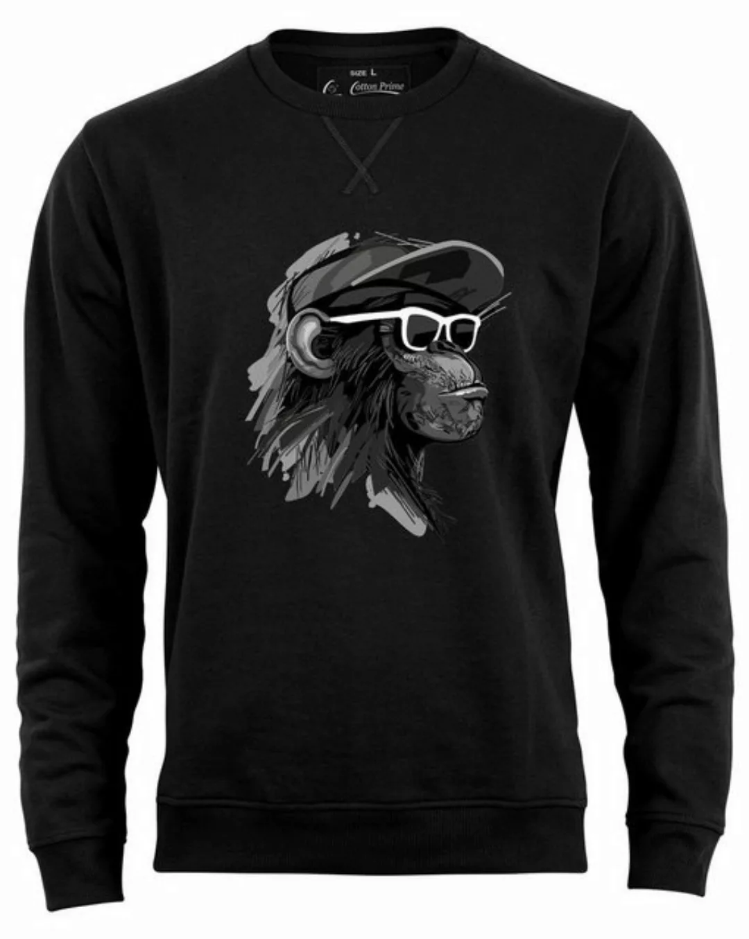 Cotton Prime® Hoodie Cool Monkey mit Brille mit weichem Innenfleece günstig online kaufen