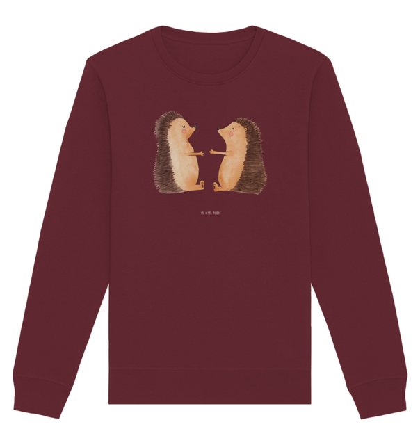 Mr. & Mrs. Panda Longpullover Größe XL Igel Liebe - Burgundy - Geschenk, Ve günstig online kaufen