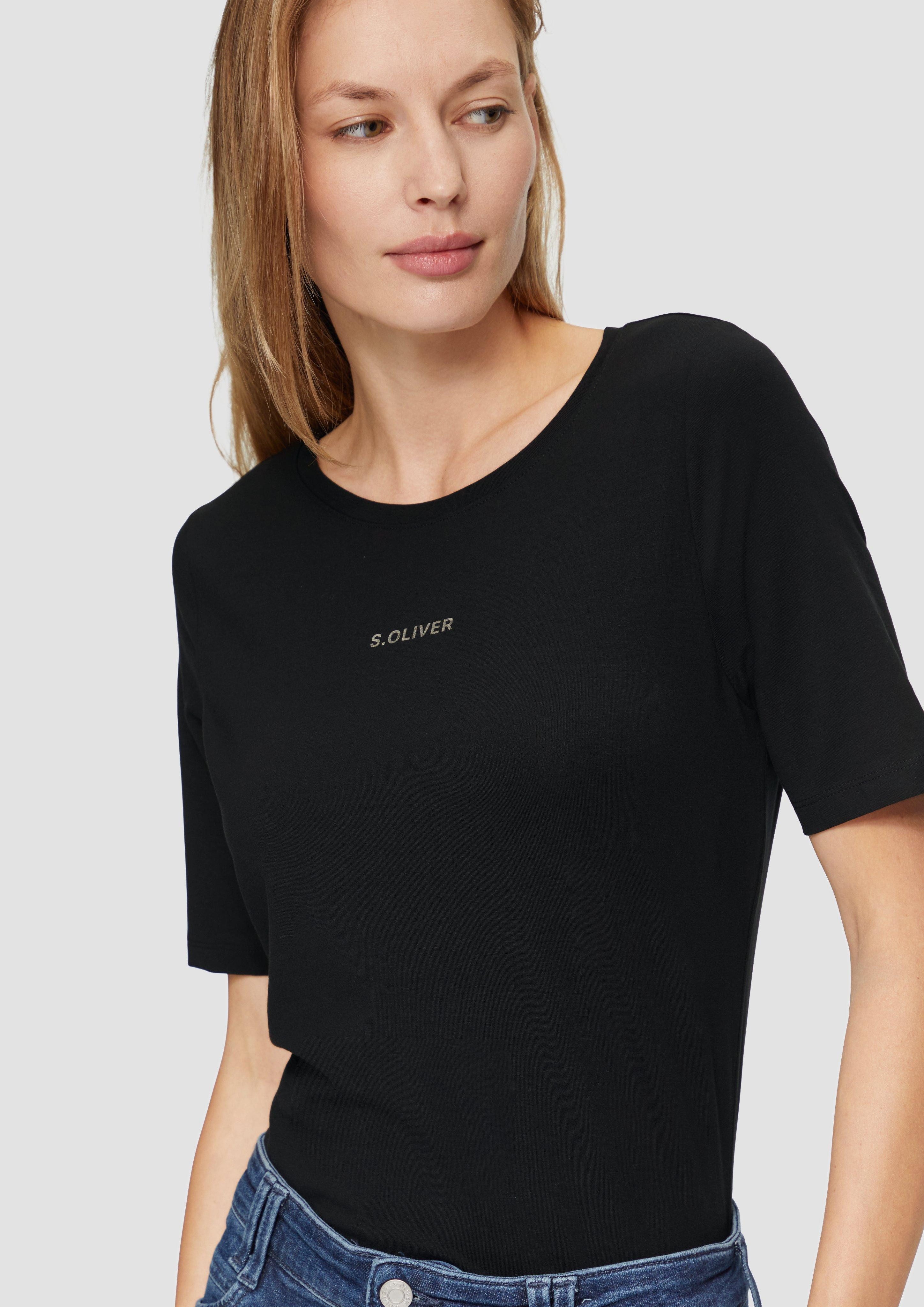 s.Oliver T-Shirt mit Logoschriftzug günstig online kaufen