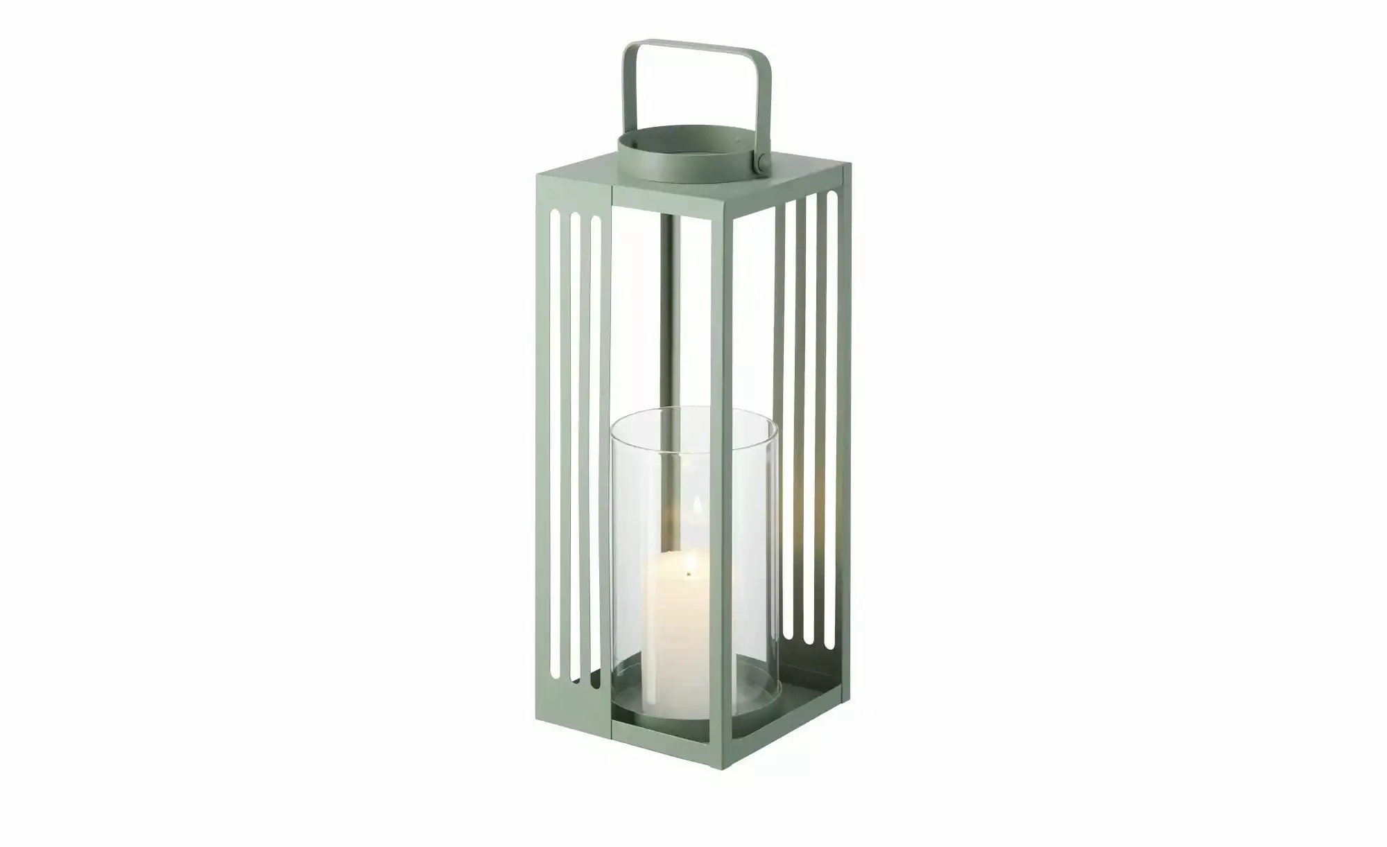 HOME STORY Laterne   ¦ grün ¦ Metall,Glas ¦ Maße (cm): B: 12 H: 35,5 Access günstig online kaufen