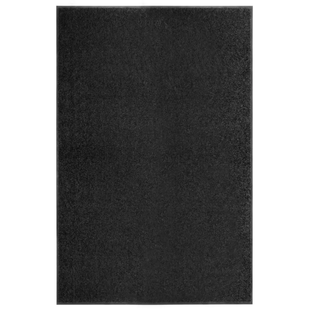 Fußmatte Waschbar Schwarz 120x180 Cm günstig online kaufen