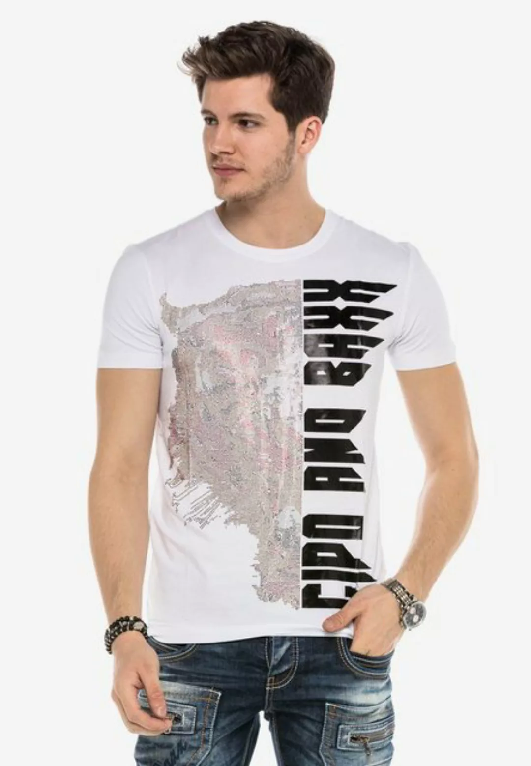 Cipo & Baxx T-Shirt, mit grafischem Print günstig online kaufen