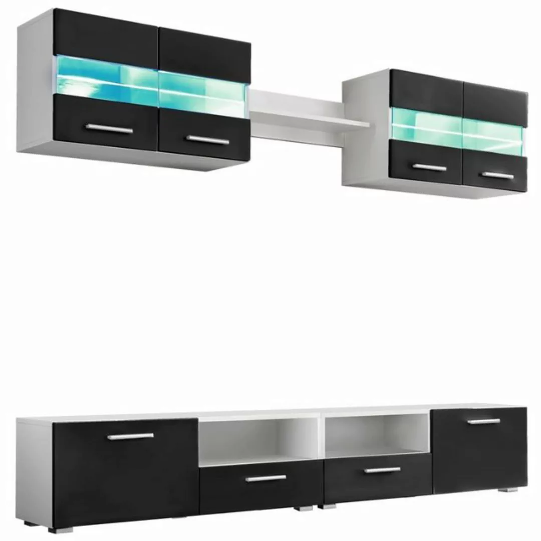 DOTMALL TV-Schrank Moderne Wohnwand mit LED-Beleuchtung,(5-St) günstig online kaufen