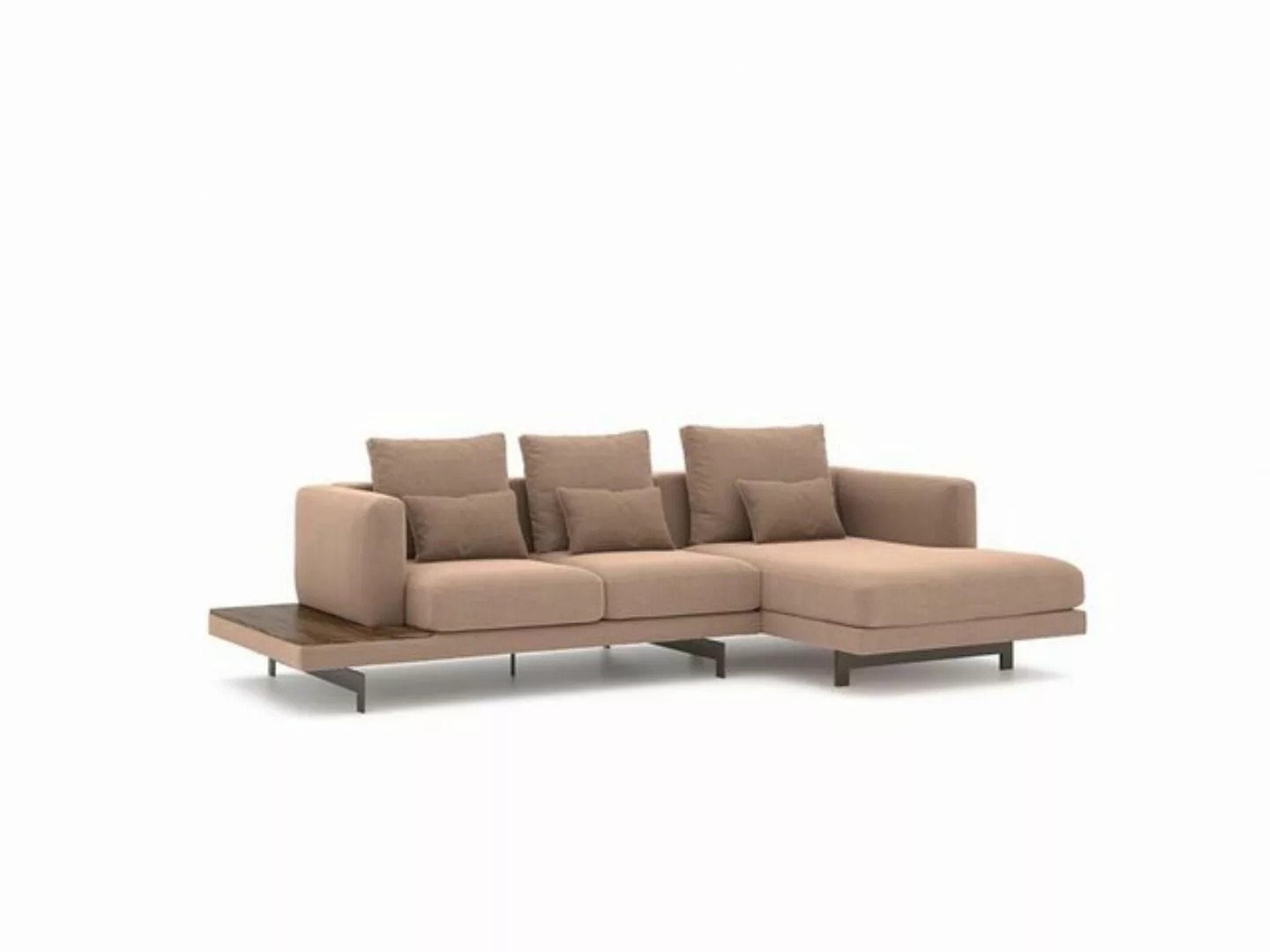 JVmoebel Ecksofa Polstermöbel Ecksofa L-Form Beige Designer Möbel Wohnzimme günstig online kaufen