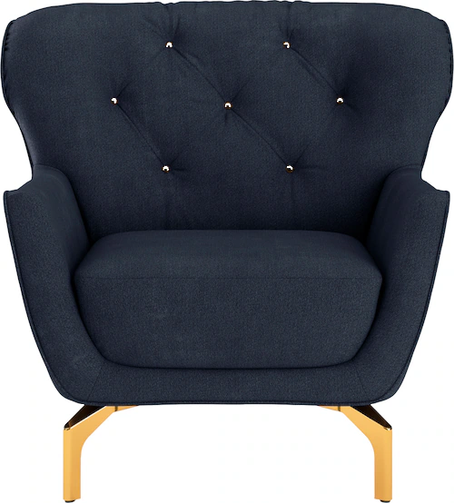 sit&more Sessel "Orient 3", inkl. 1 Zierkissen mit Strass-Stein, goldfarben günstig online kaufen