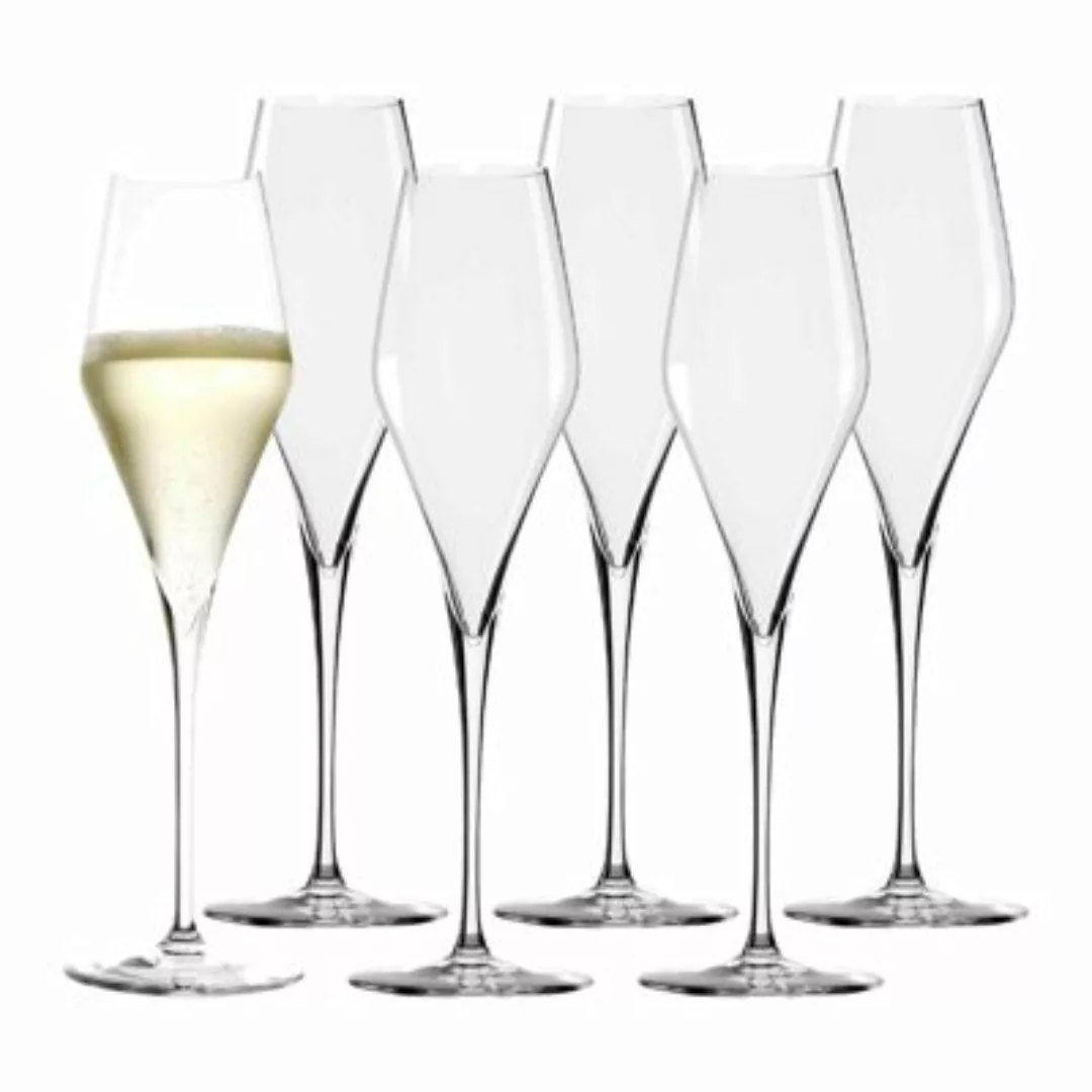 Q1 Champagnerkelch mundgeblasen 6er Set Sektgläser transparent günstig online kaufen