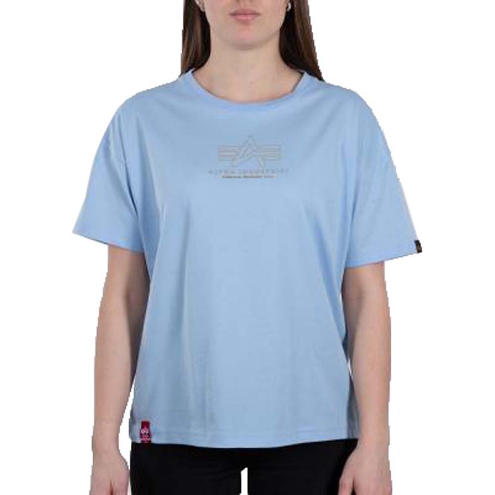 Alpha Industries Basic Cos Ml Foil Print T-shirt XS Light Blue günstig online kaufen