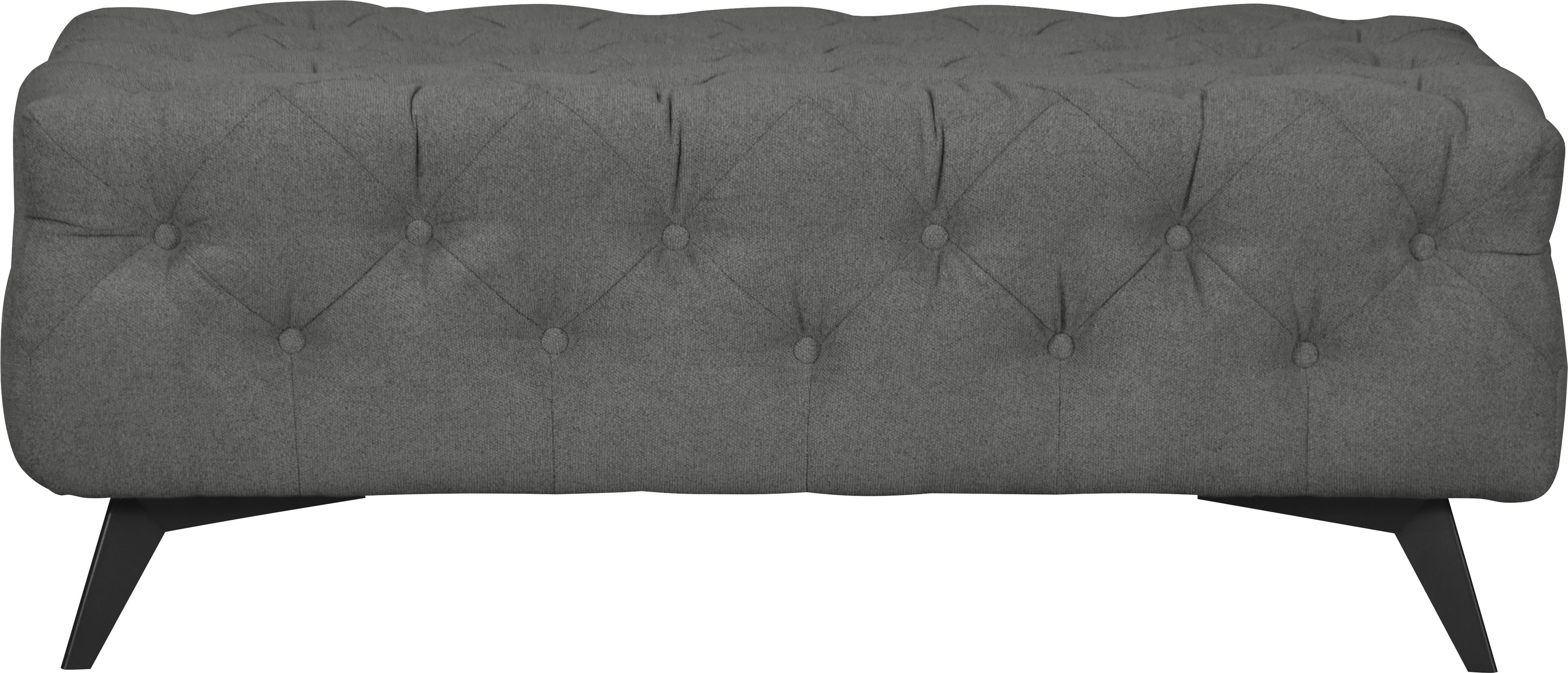 Leonique Polsterhocker "Amaury", Chesterfield-Optik, Breite 120cm, Fußfarbe günstig online kaufen