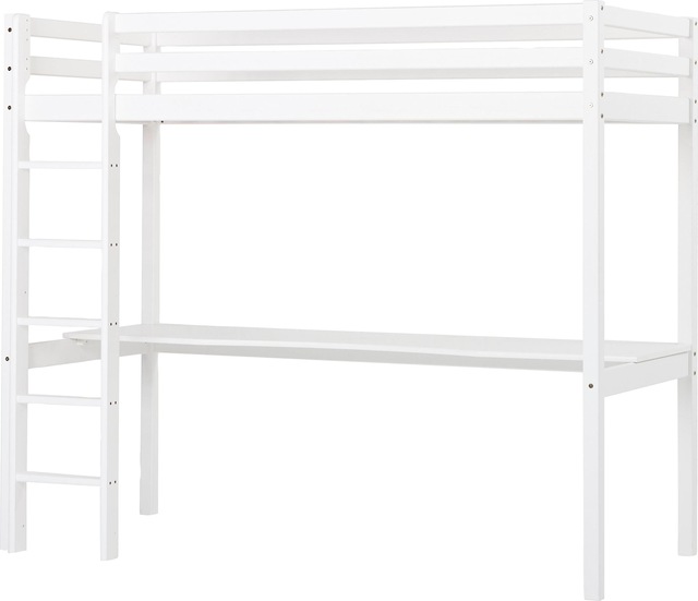 Hoppekids Hochbett "Hochbett 90x200cm mit Schreibtisch, umbaubar zu Einzelb günstig online kaufen