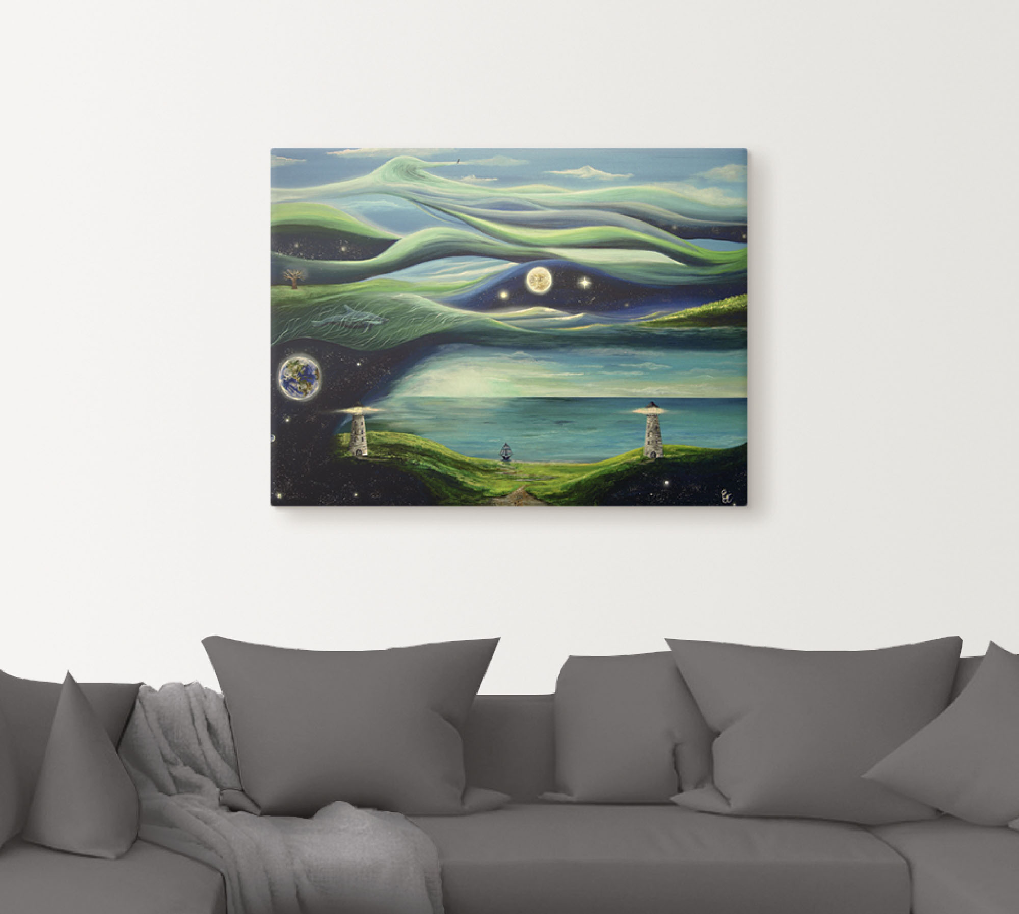 Artland Leinwandbild "Verschiedene Leben", Landschaften, (1 St.), auf Keilr günstig online kaufen