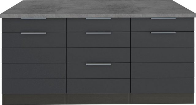 KOCHSTATION Unterschrank "KS-Luhe", 180 cm breit, für viel Stauraum, MDF-Fr günstig online kaufen