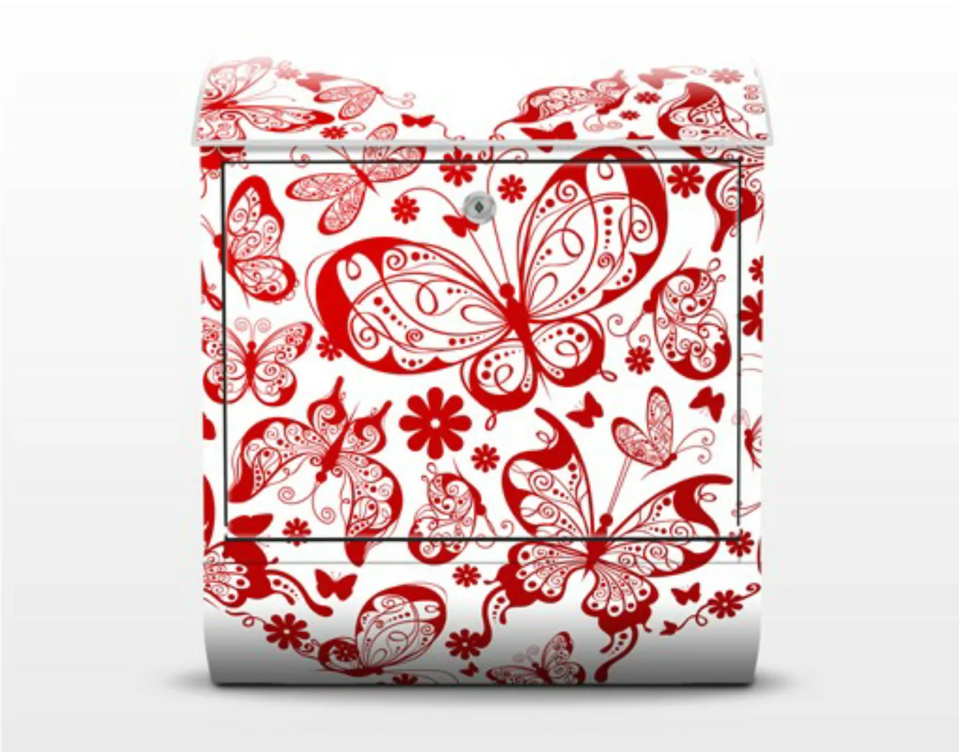 Briefkasten Muster & Textur Herz aus Schmetterlingen günstig online kaufen
