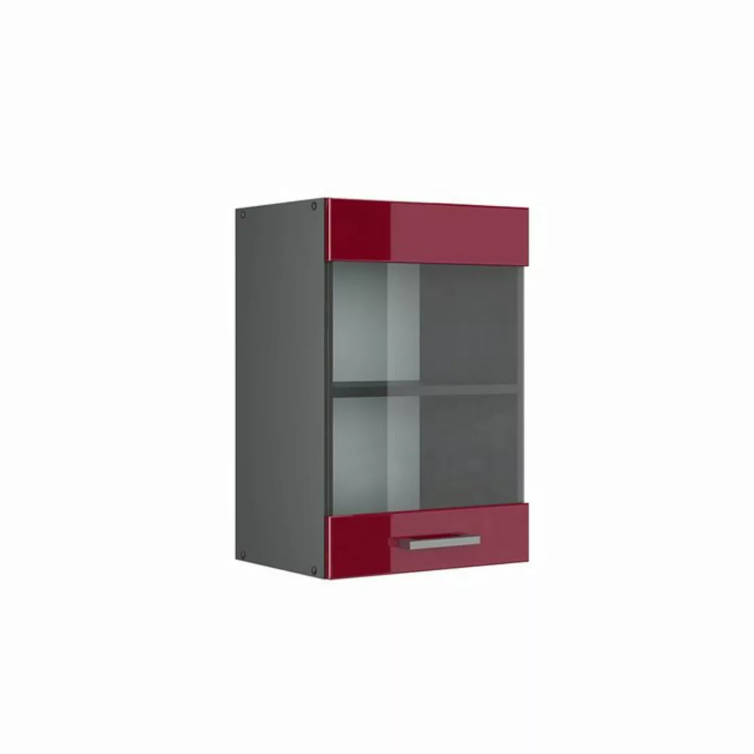 Vicco Glashängeschrank R-Line, Bordeaux Hochglanz/Anthrazit, 40 cm günstig online kaufen