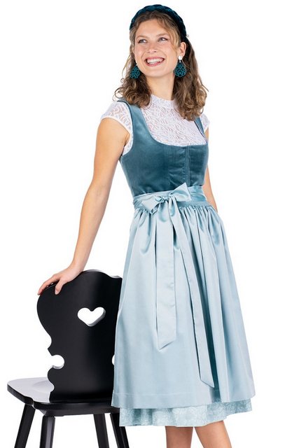 Hammerschmid Dirndl Samt Dirndl 2tlg. - PLATTENSEE - türkis günstig online kaufen