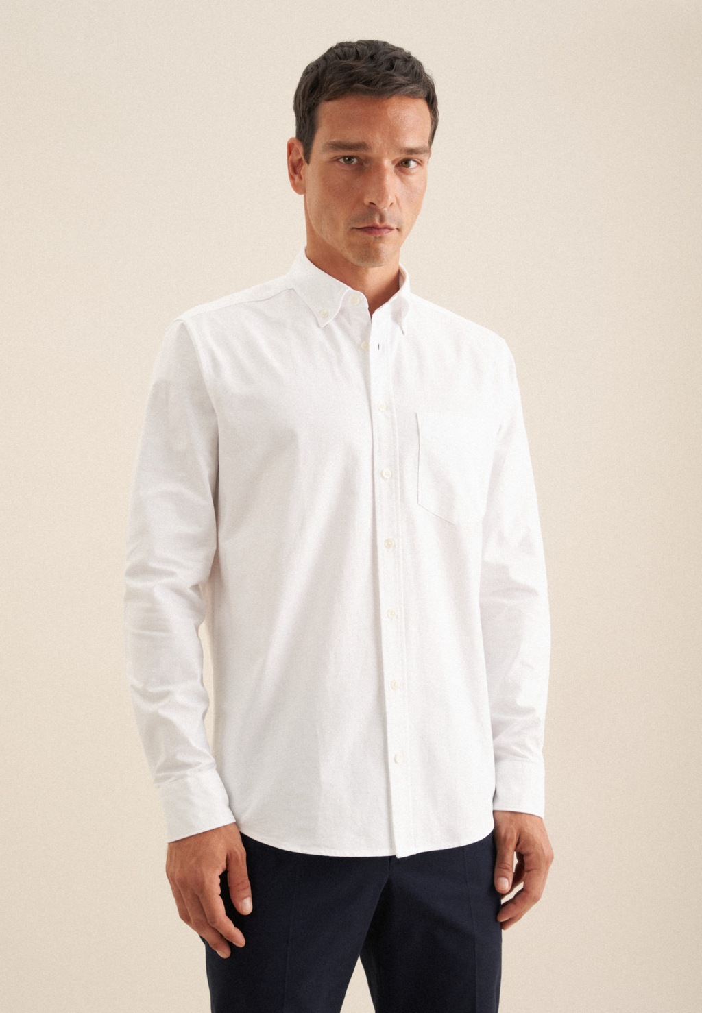 seidensticker Businesshemd, Regular 1/1 Button-Down-Kragen Uni günstig online kaufen