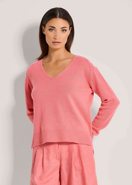 MADELEINE Strickpullover Kaschmir-Pullover mit V-Ausschnitt günstig online kaufen