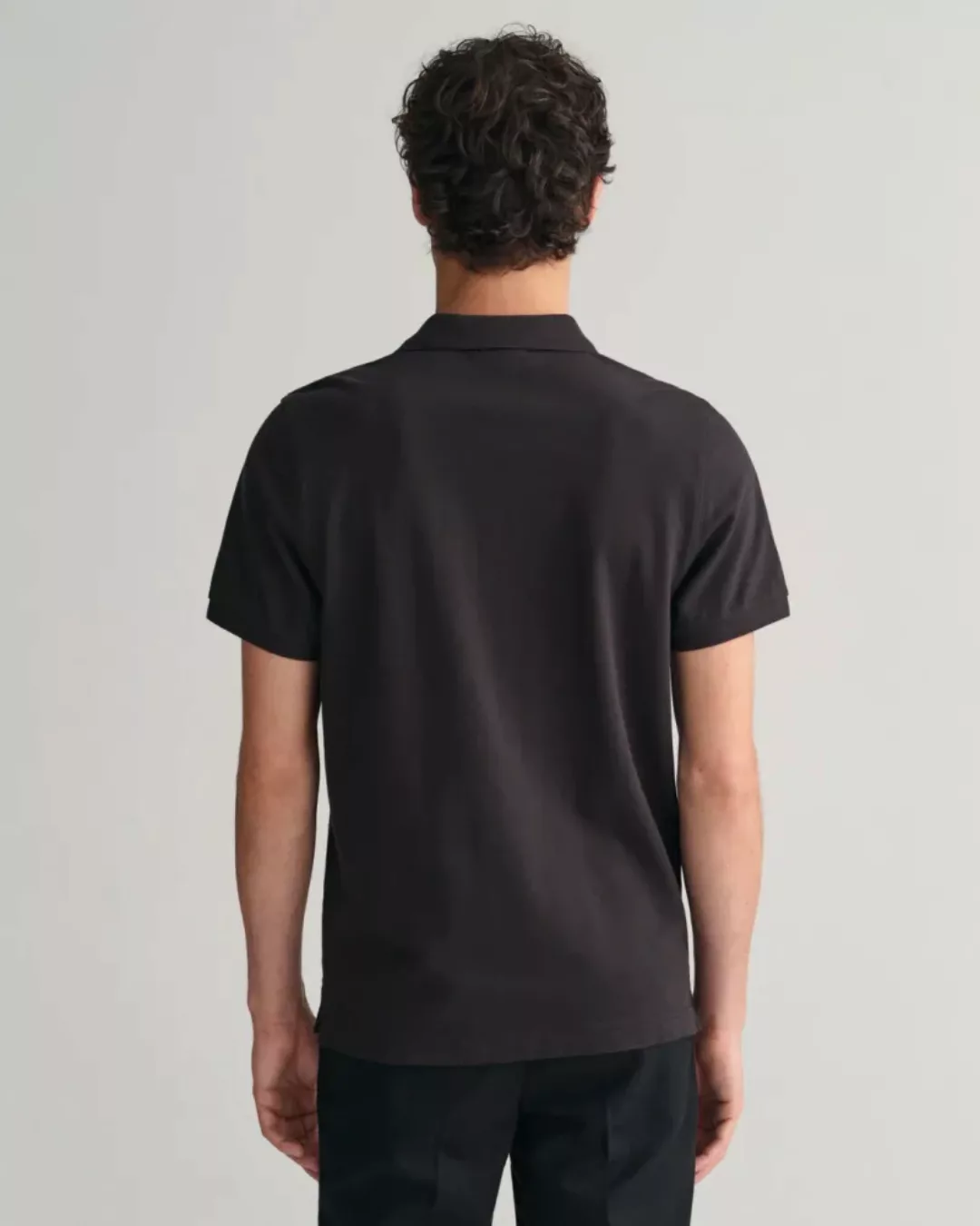Gant Shield Piqué Poloshirt Schwarz - Größe 4XL günstig online kaufen